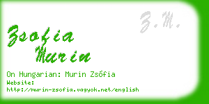 zsofia murin business card